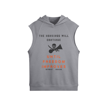 The honkings will continue Oversized Washed Sleeveless Hoodie