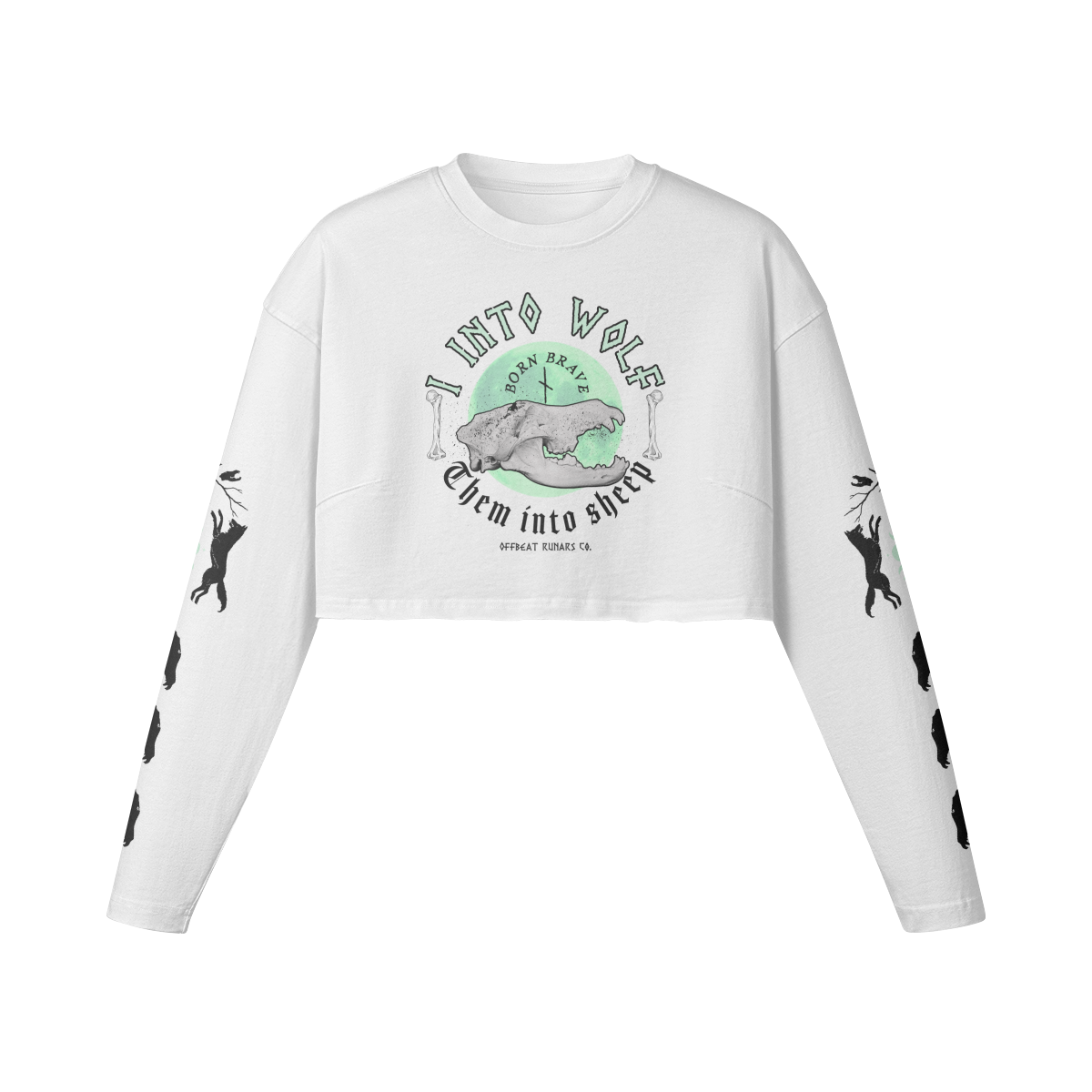 I into wolf Long sleeves crop top