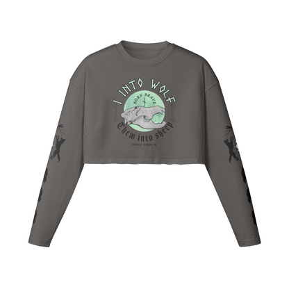 I into wolf Long sleeves crop top