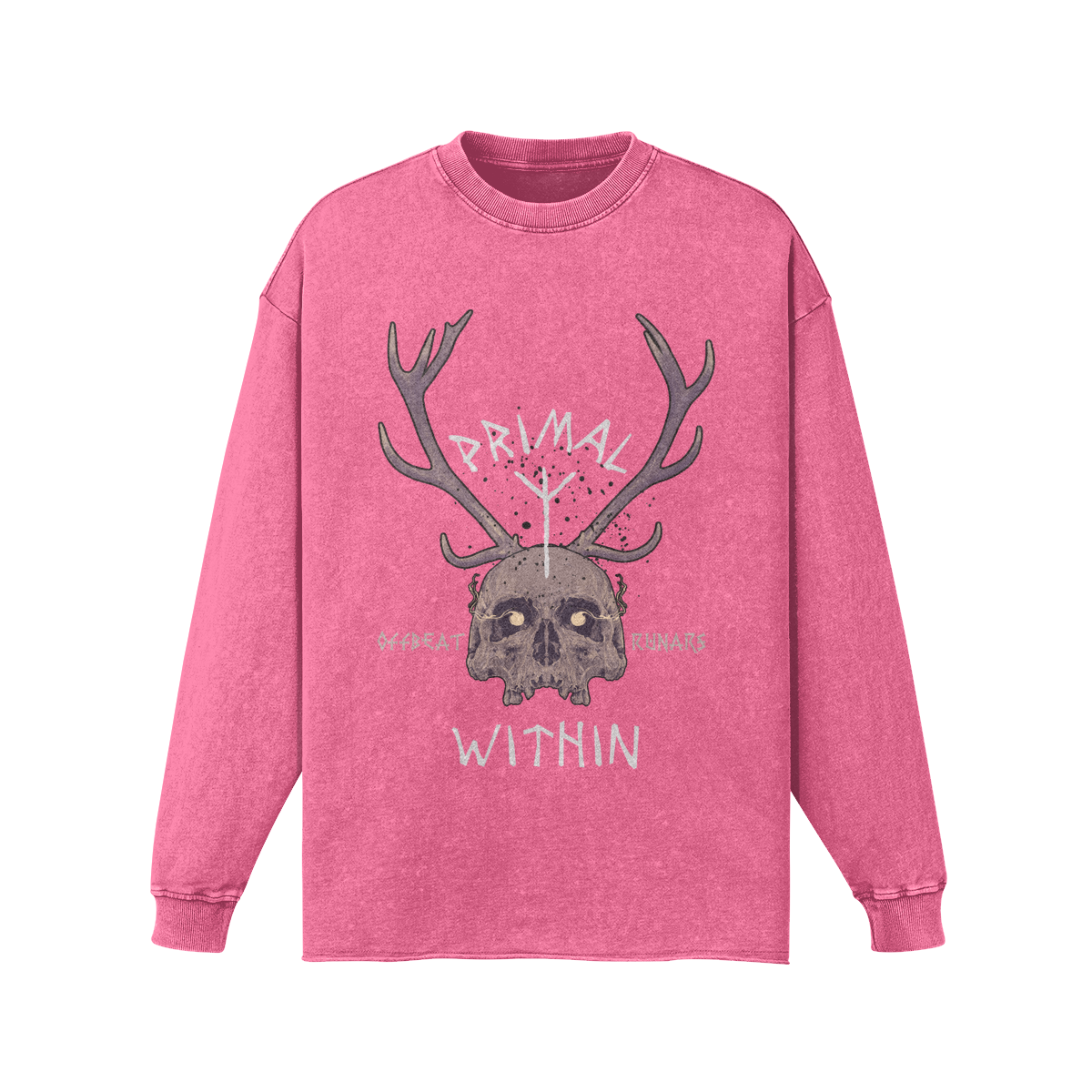 Primal within Raw hem faded long sleeve sweatshirt