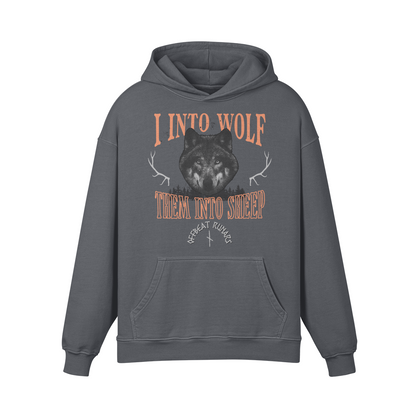 I into wolf Heavyweight Retro Oversized Hoodie