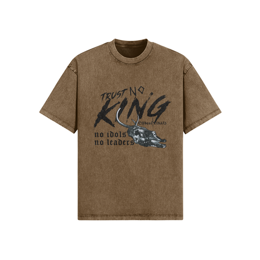 Trust No King Snow Washed Oversized T-shirt