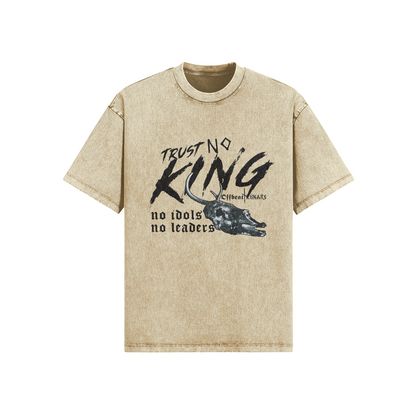 Trust No King Snow Washed Oversized T-shirt