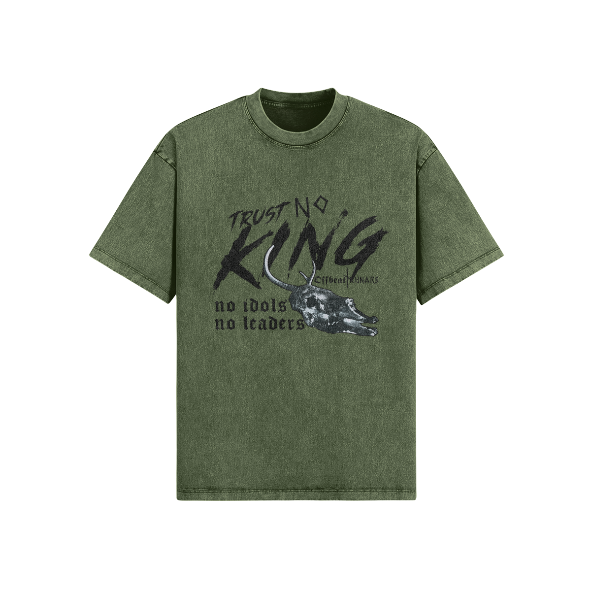 Trust No King Snow Washed Oversized T-shirt