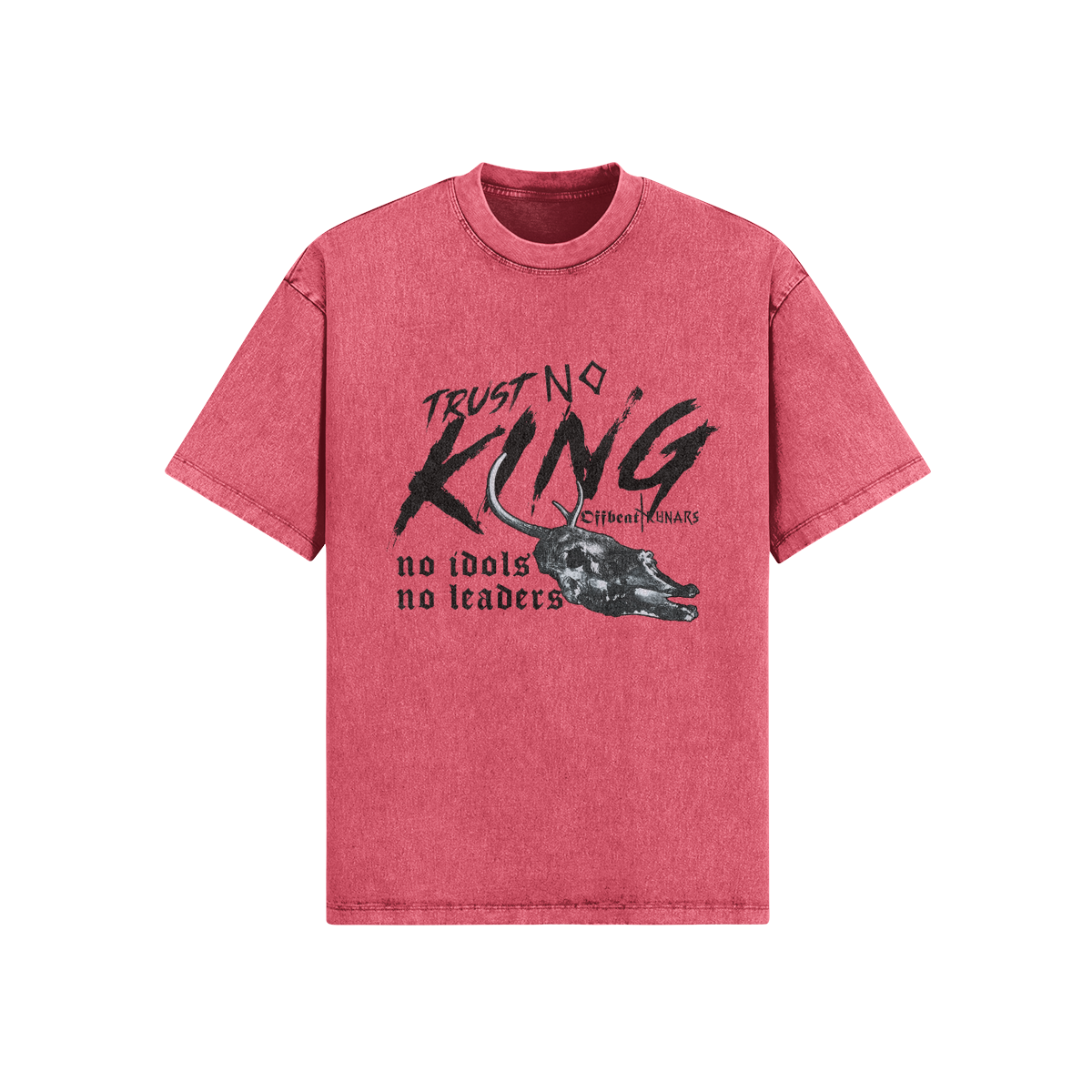 Trust No King Snow Washed Oversized T-shirt