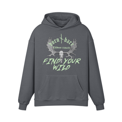 Find your wild Unisex Super Heavyweight Oversized Retro Hoodie