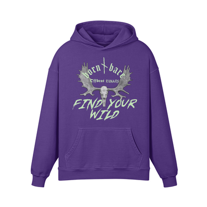 Find your wild Unisex Super Heavyweight Oversized Retro Hoodie