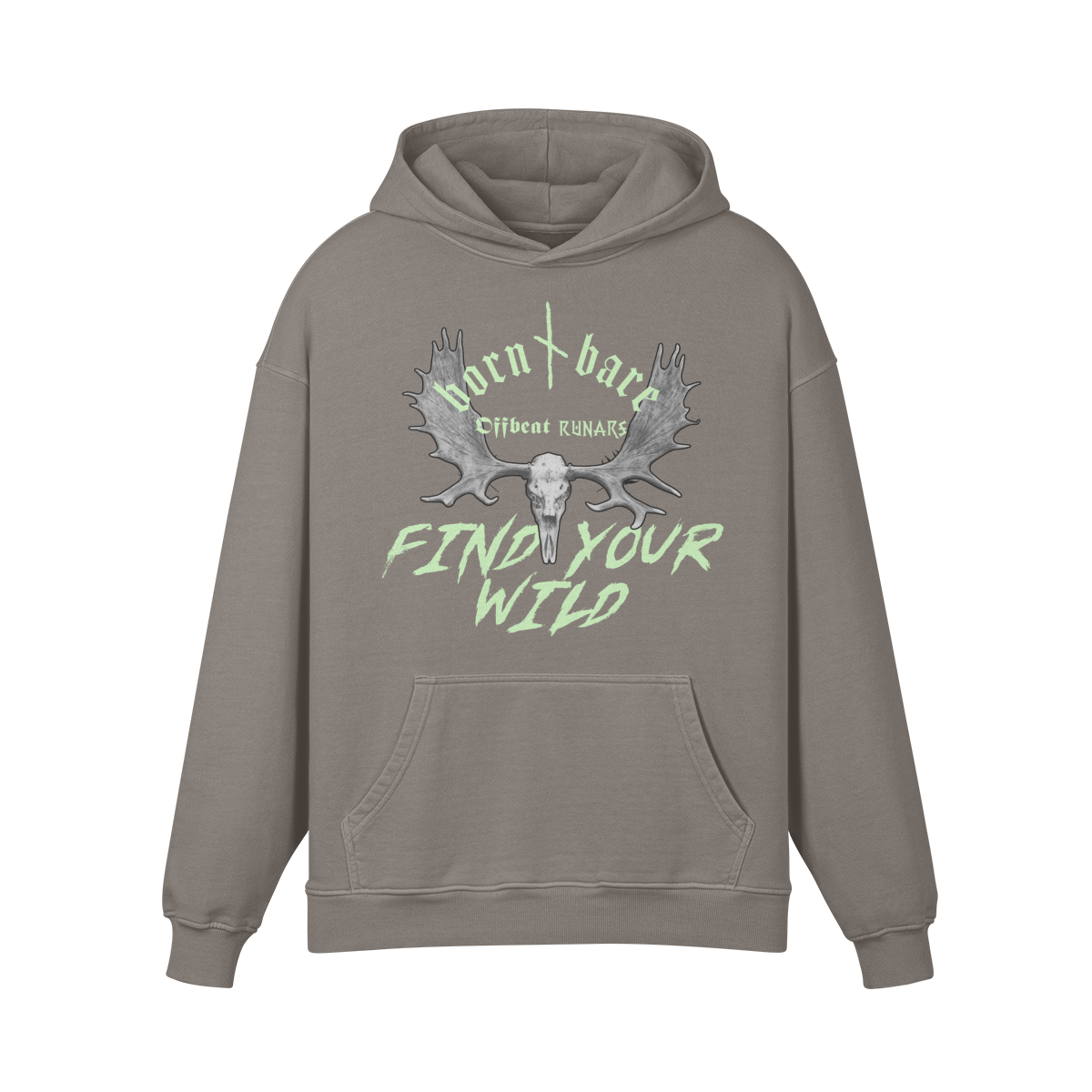 Find your wild Unisex Super Heavyweight Oversized Retro Hoodie