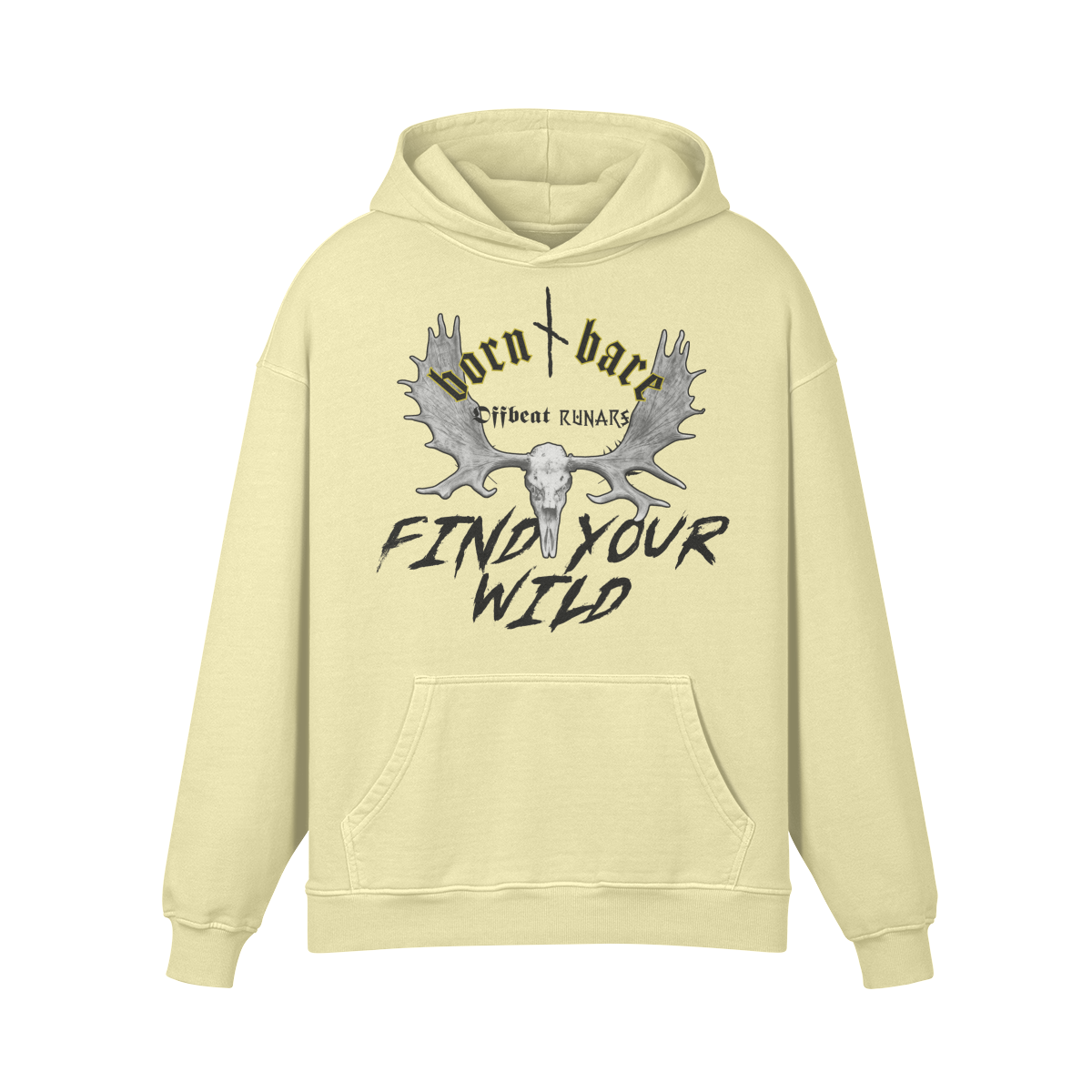 Find your wild Unisex Super Heavyweight Oversized Retro Hoodie