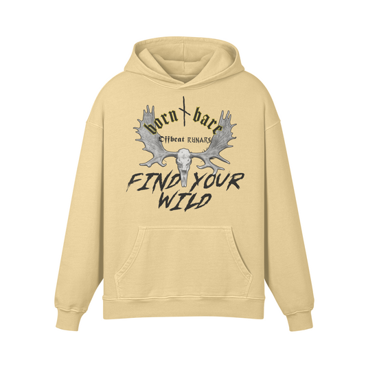 Find your wild Unisex Super Heavyweight Oversized Retro Hoodie