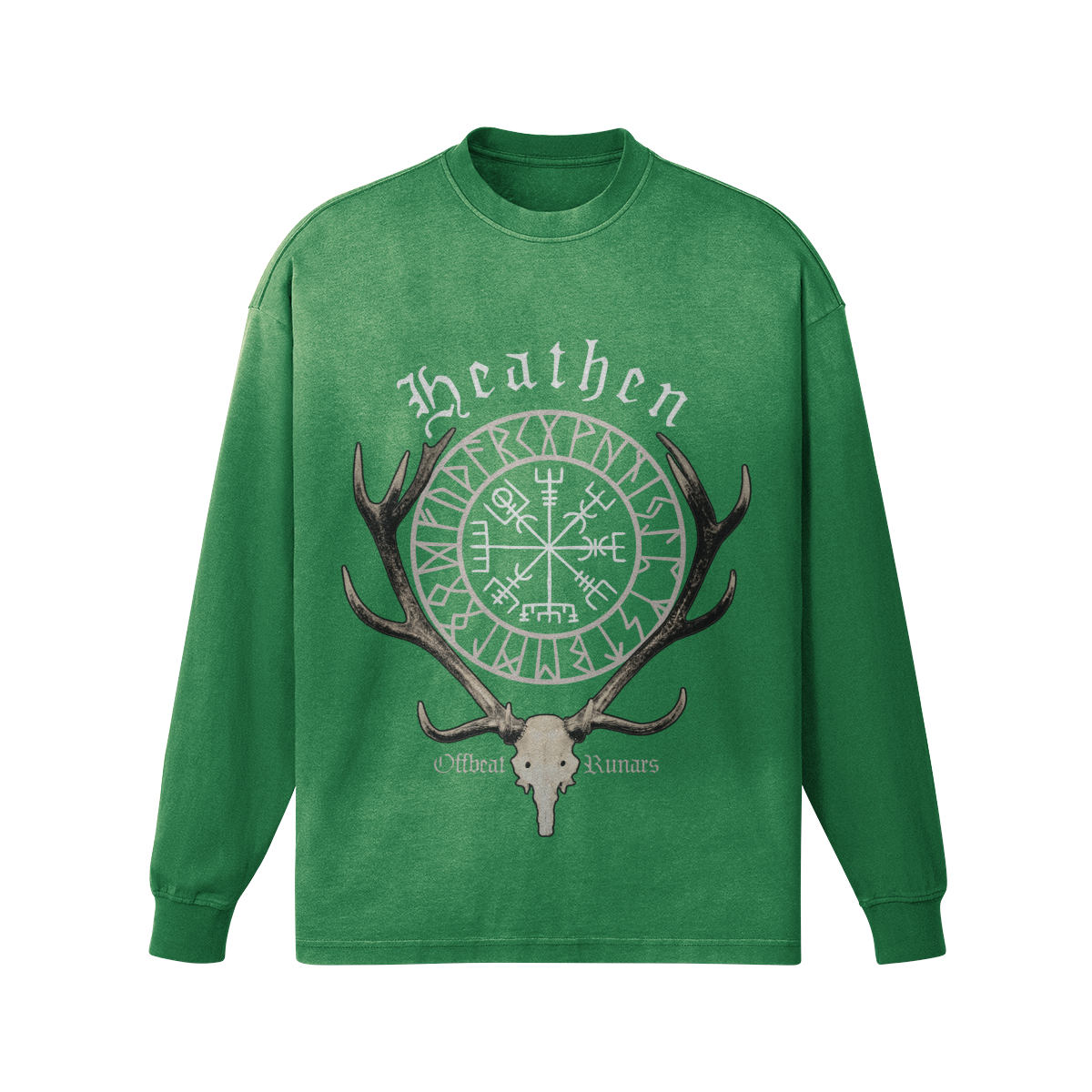 Heathen Unisex Oversized Sun Faded Long Sleeve Top