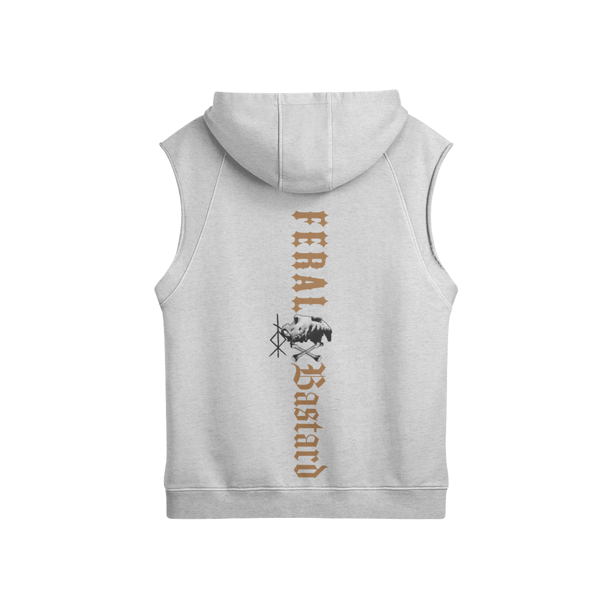 Feral Bastard Unisex Oversized Washed Sleeveless Hoodie