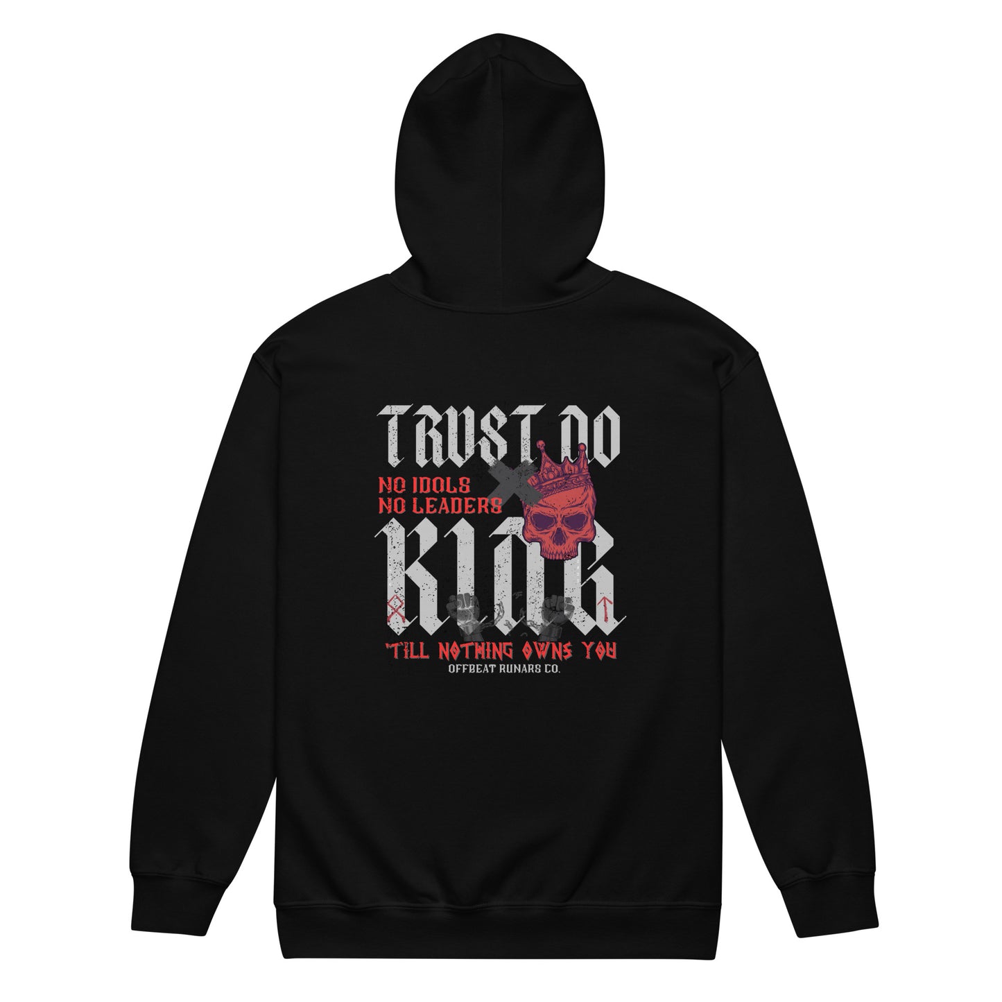 Trust No King Skull+Crown Unisex heavy blend zip hoodie