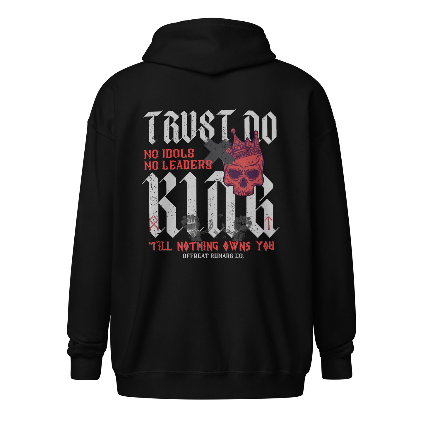 Trust No King Skull+Crown Unisex heavy blend zip hoodie