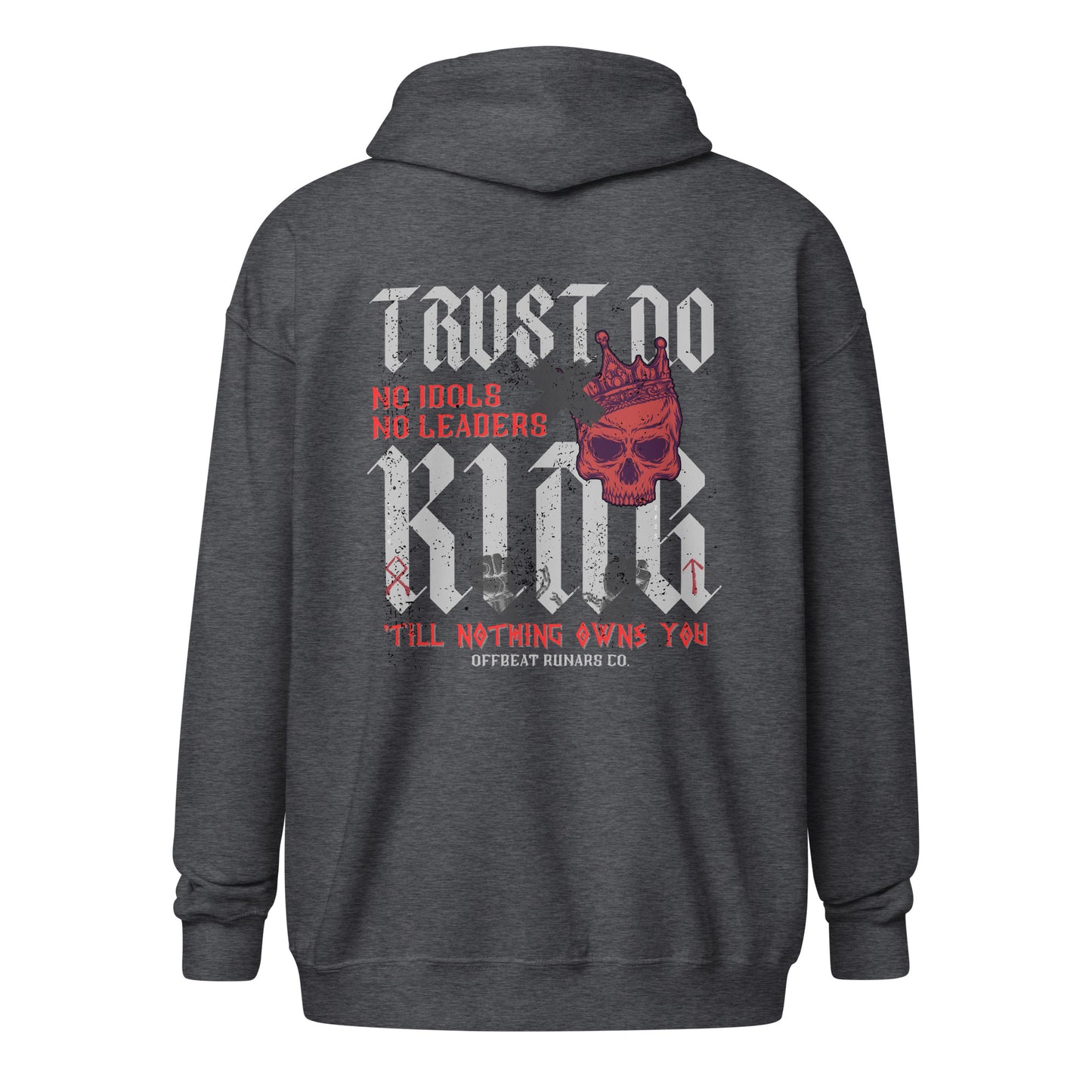 Trust No King Skull+Crown Unisex heavy blend zip hoodie