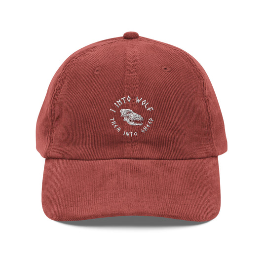 I into wolf Vintage corduroy cap