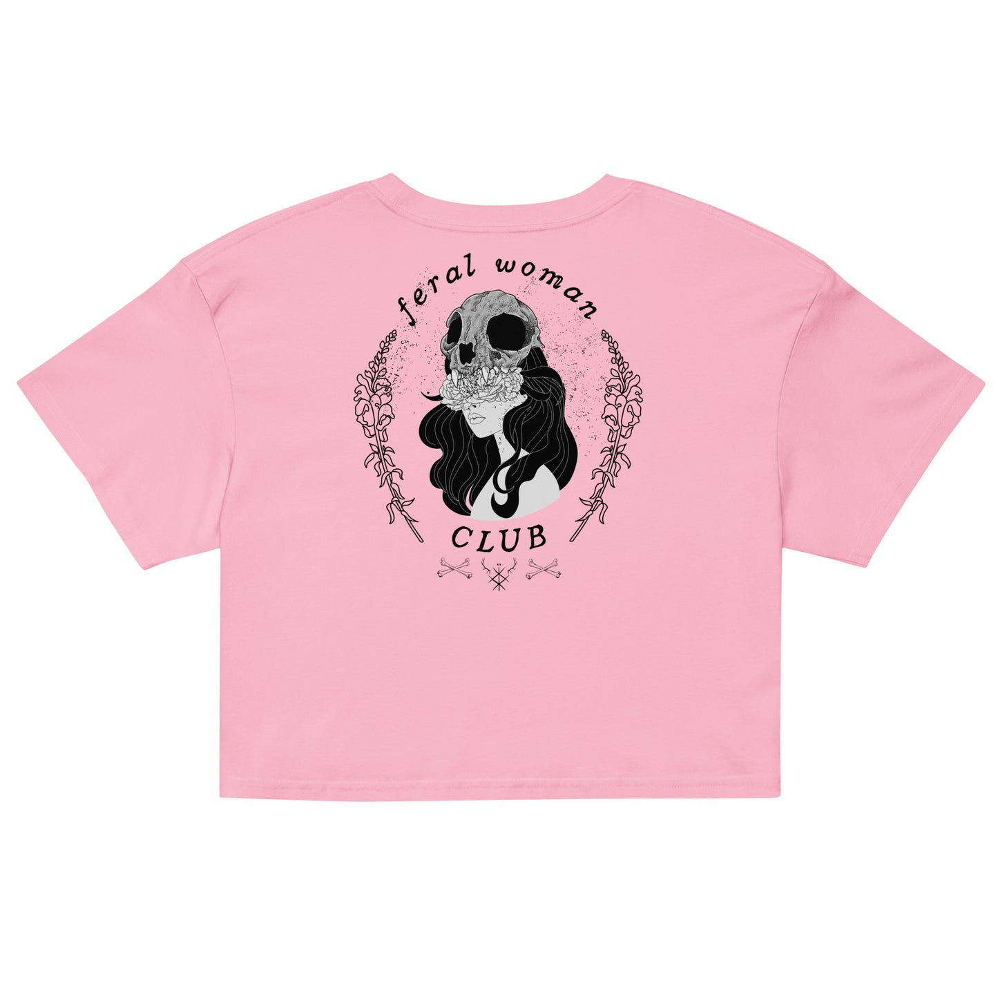 Feral girl club Women’s crop top