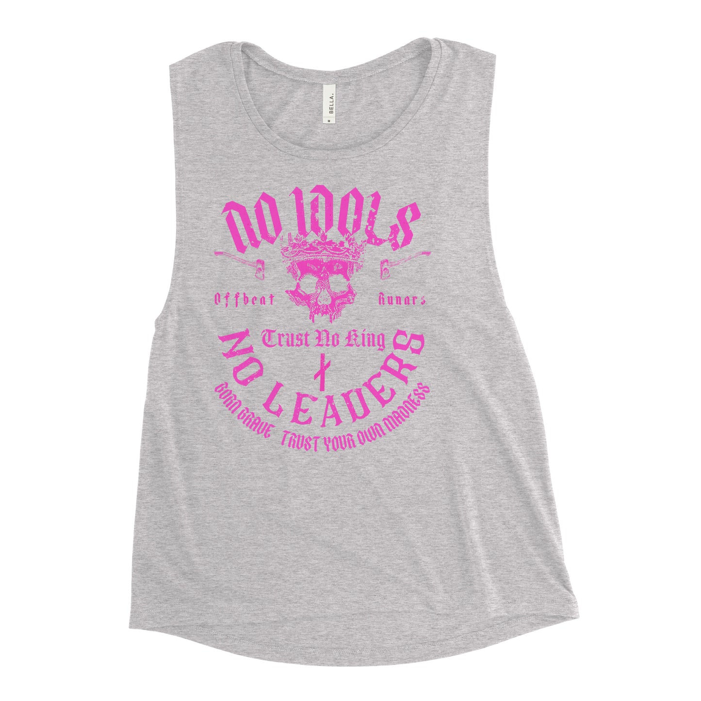 Camiseta sin mangas para mujer No Idols No Leaders