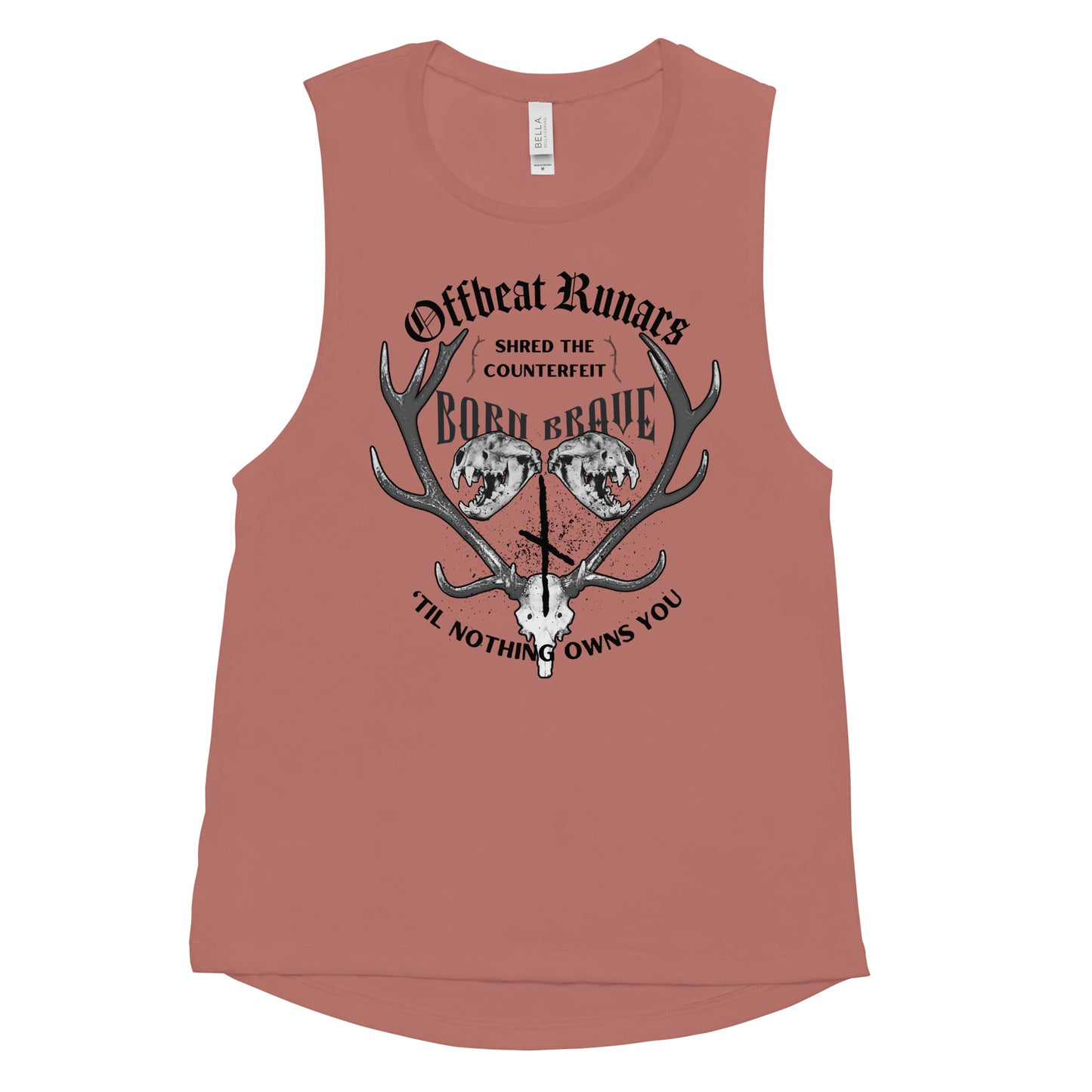 The Offbeat Runars Born Brave Ladies’ Muscle Tank