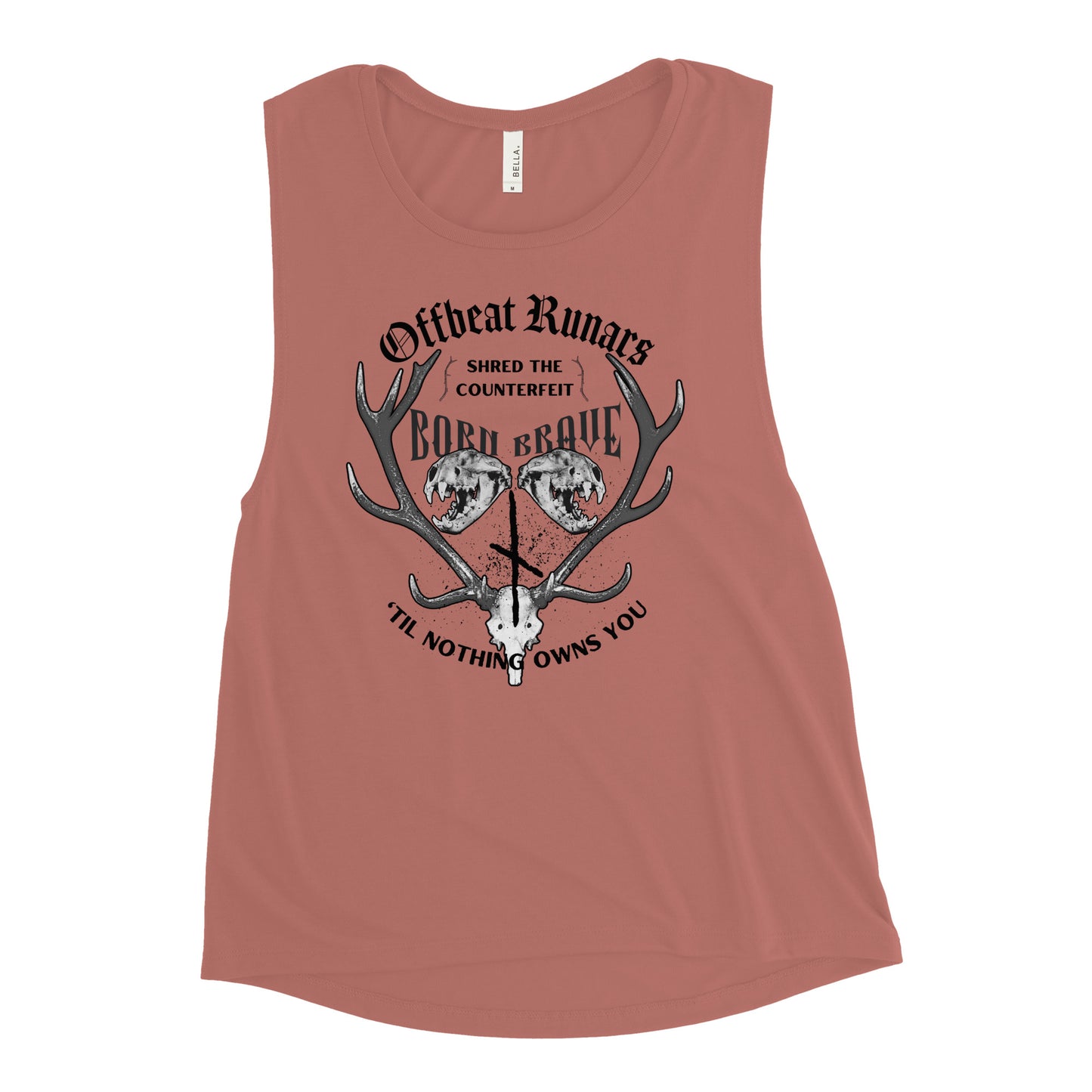 The Offbeat Runars Born Brave Ladies’ Muscle Tank