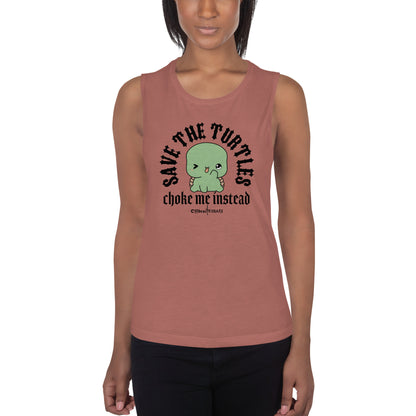 Save the turtles Ladies’ Muscle Tank