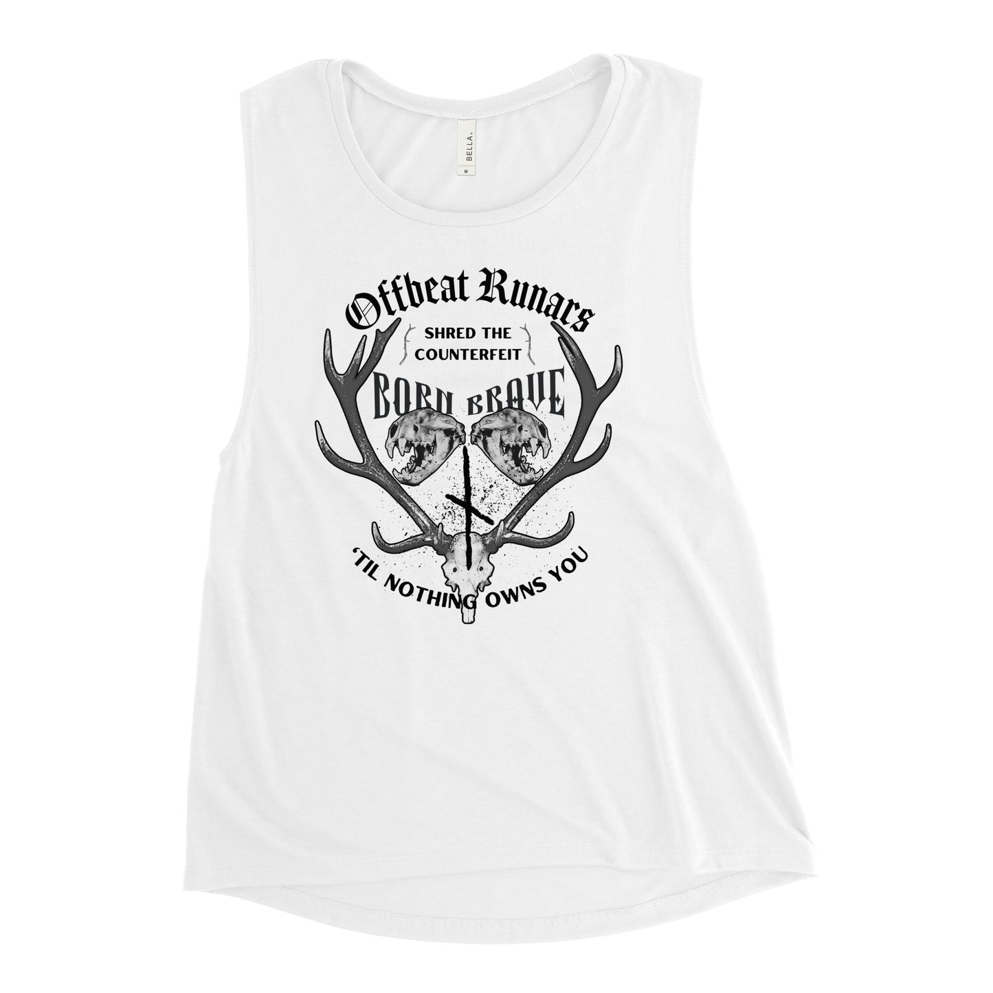 The Offbeat Runars Born Brave Ladies’ Muscle Tank